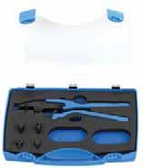 for non insulated terminals (0,-mm²), for cutting cables and wires 28/GPB Set of grip crimp pliers with exchangeble jaws in plastic box