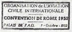 1951 Special cover for Rome Convention, 7 Oct.