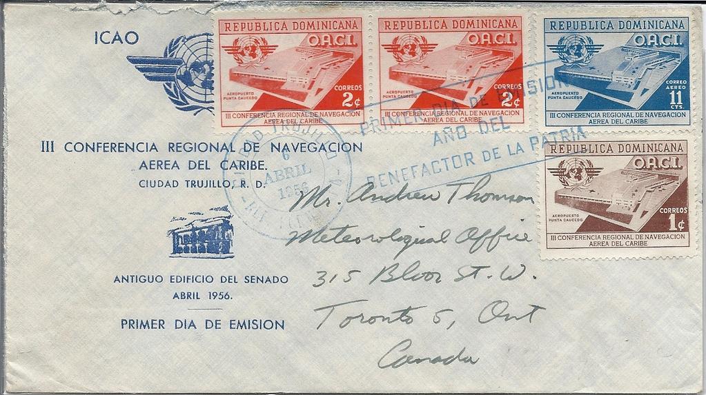 1956 1956/2 3rd Air Navigation Conference, Montreal, Hand Cancel used with C1. & C2 18 Sep.