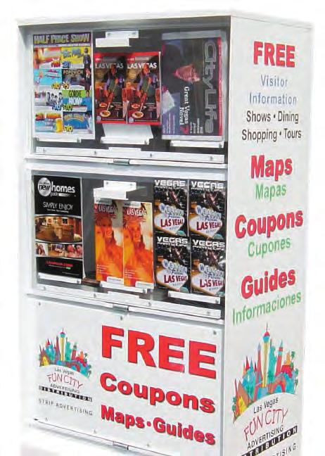 YOUR COUPONS in the hands of visitors here in Las Vegas and ALSO those driving in from Arizona and California!