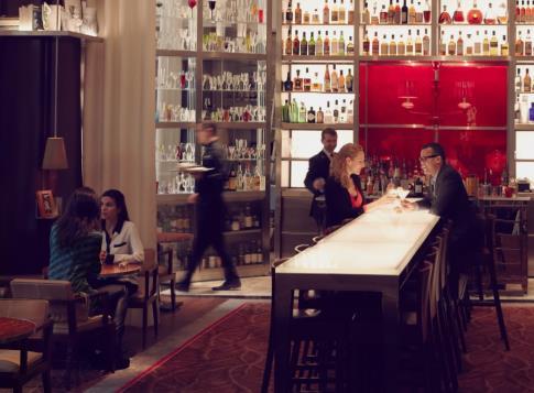 Bar The Long Bar* A lively vibrant bar with a warm welcoming atmosphere Signature long bar as feature element.