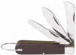 Pocket Knives Three Blades 3-Blade Pocket Knife Sheepfoot, Spearpoint and Screwdriver- Tip Blades Curved sheepfoot skinning blade 2-3/8" (60 mm) long.