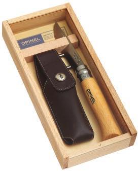 Pencil Cases 000815 No 8 carbon steel, beech handle with Alpine sport sheath 001234 No 8 S/S oak