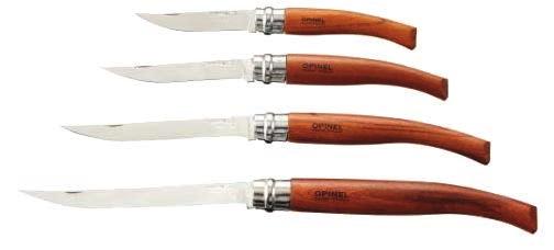 Mix 3 Ebony and 3 Laminated Birch 001613 001463 Olive handled knives, natural veined olive wood.