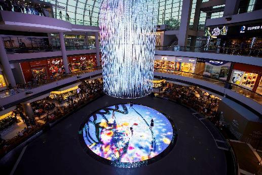 The new Digital Light Canvas opened in December 2017 at The Shoppes at Marina Bay Sands.