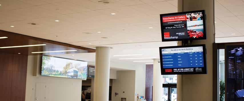 Interior LCD Digital Screens Locations: Common attendee entrances and high traffic areas of pre-function space. Total of 22 interior LCD screens.