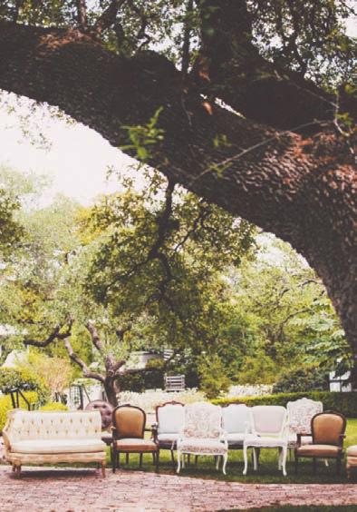 INTIMATE CEREMONIES UNDER THE OAK Best suited for ceremonies fewer than 12 guests beneath the shade of