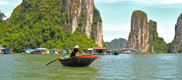 Heading out of the town, embark on a boat for an exploration of the legendary Ha Long Bay.