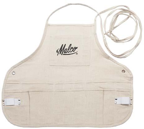 Criss-cross over the shoulder straps with grommets at waist. Double stitched throughout. 37 x 26 (94 x 66 cm). 6 Pocket Bib Apron TPA5 10 oz. duck canvas.