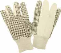 124153 195M Mens 25 x 12 COTTON CANVAS GLOVES W/PVC DOTS Comfortable, breathable and washable for reuse.