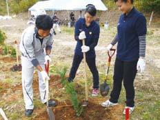 In the fi scal year ended March 2010, ANA planted and tended trees while communicating with local volunteers in two new areas in Nagasaki and Noto, as well as seven other areas where efforts are