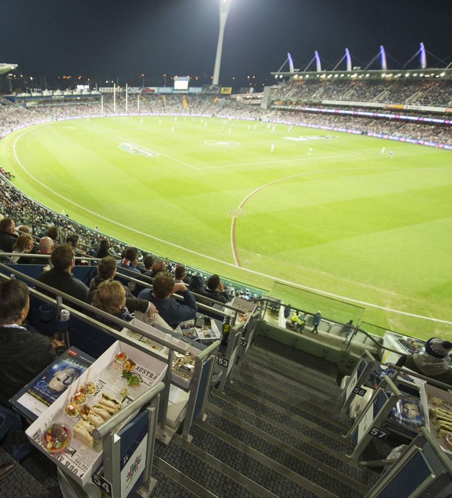 OPEN AIR BOX Love being amongst the electric atmosphere of a game at GMHBA Stadium, but want your own exclusive space? Take your footy experience to the next level with an Open Air Box.