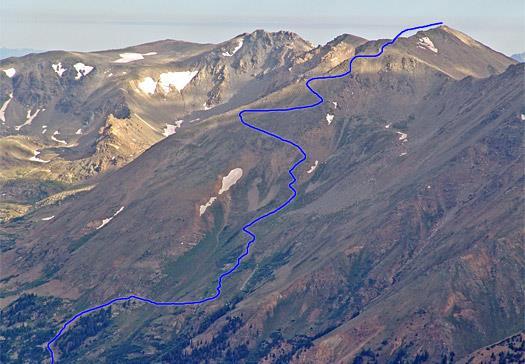 Some Climbing Notes for the North Halfmoon Creek Route The total route is