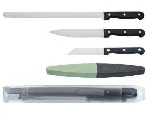 cutting KABI Knife and Sharpener solutions KABI is offering a wide range of Knife and Sharpener solutions, all packed and delivered in a Twist Pack solution with a smart hang loop for storing at