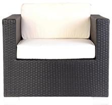 outdoor > furniture > sofa One-Seater Armchair Art# 10004 - Aluminum frame with waterproof weaves - High-density foam cushions with polyester