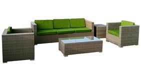 outdoor > furniture > sofa set Deluxe Sofa Set with Vienna Parasol Art# 10018 - Aluminum frame with waterproof weaves -