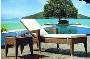 outdoor > furniture > sun lounger Sun Lounger with Side Table Set Art# 50001 - Elegant style and comfortable