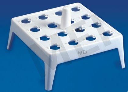 MEI Float Rack (MEP - 36) This Float Rack moulded in Polypropylene is quit compact, autoclavable and can hold 16 micro centrifuge tubes for incubation in water baths.