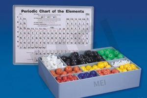 MEI ATOMIC MODEL SET (MEP - 05) These sets consist of moulded balls of different colours and sizes along with connecting lugs of different sizes.