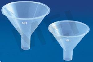 MEI POWDER FUNNELS (MEP - 75) These polypropylene funnels are best suited for transferring powdered reagents.