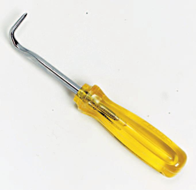 COTTER PIN PULLER Precision formed curves provide excellent leverage in prying out cotter pins quickly and easily. Large plastic handle. ID No.
