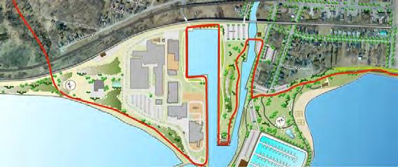 naturalizing the environment, creating new parklands, and integration back into the community. The Waterfront Trail is often a signature element within redevelopment plans.