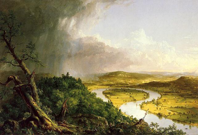 Selling the American West Romantic Realism Hudson River School -devoid of civilization