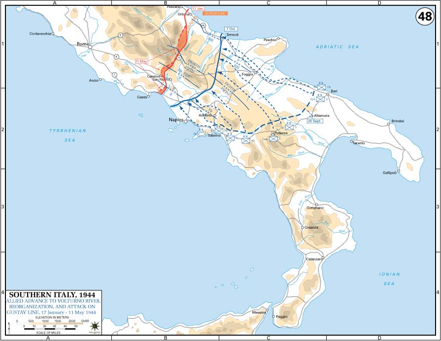 January 1944 Halted at the Gustav Line