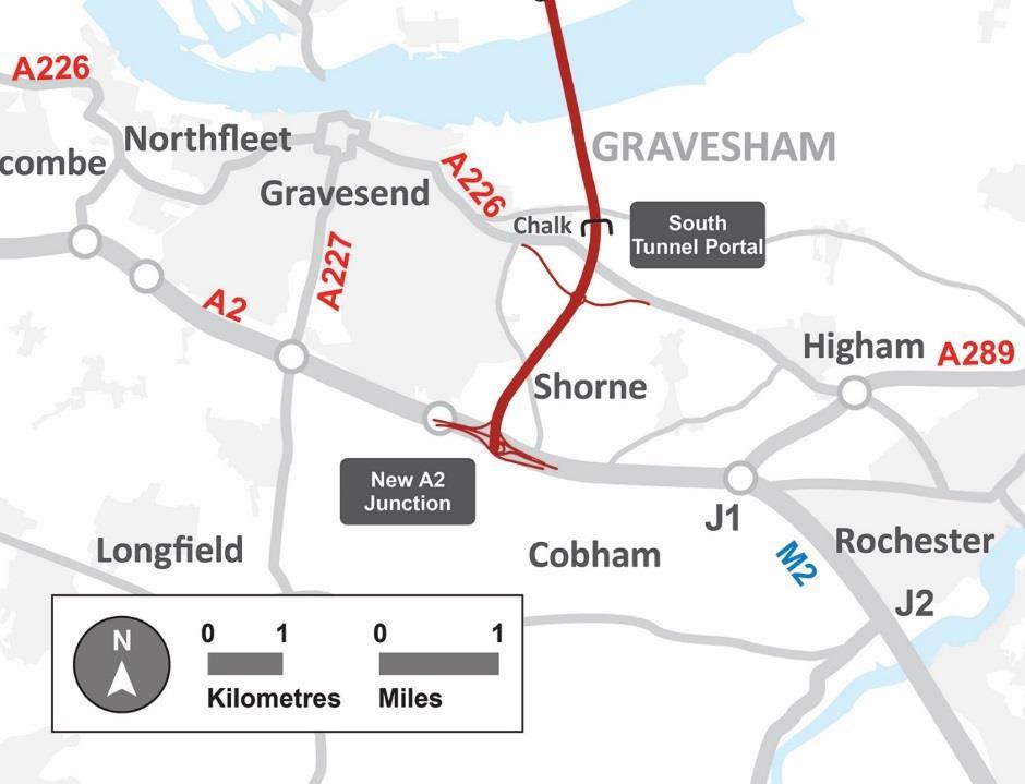 Improvements to the design of the junction between the WSL and the A2 to provide an unrestricted free-flowing junction to the same standard as that provided where the ESL meets the M2 Junction 1.