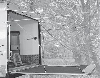If your RV is factory-equipped with the rear patio canopy and screen room option, refer to the instructions supplied by Jayco in your Goodie Bag.