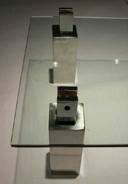Stainless Steel Rectangular Heat Buffer Plate 5. Glass Wind Screens (2 each) 6. Glass Base 7.