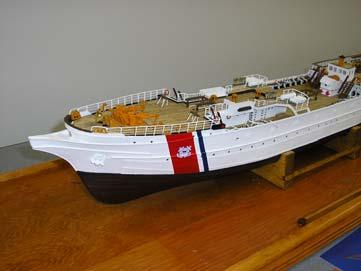 SHOW & TELL Don Otis brought in his work in progress of the US Coast Guard training ship Eagle, originally the