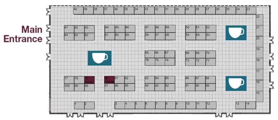 Exhibition Hall Layout & Booth Details 52 booths are remaining (48 booths have