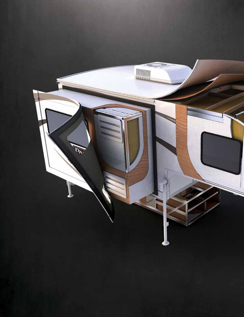 PALOMINO HARD SIDE TRUCK CAMPER CONSTRUCTION Palomino Hard side truck campers are aluminum framed with laminated construction to offer a light weight yet durable product at a price you can afford.