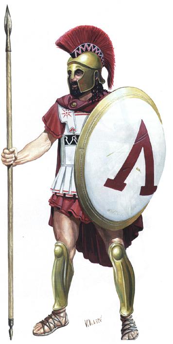 other side was protected by the hoplite s shield