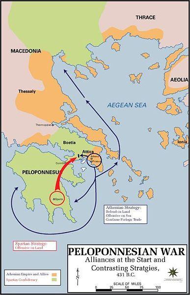 Peloponnesian War l The rivalry between the two city-states erupted in the