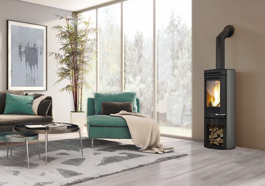 INTRODUCING WOODBURNING STOVES MADE IN ITALY Grey Steel 803310 ( pictured overleaf ) TALLY Wood 6,0kW Also available In the following versions