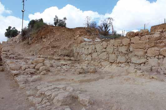 The Middle Bronze Age wall (the so-called wall of the Giants ) and the destruction of the terraces belonging to Abu Haikal family in the southeastern plot The route is saturated with