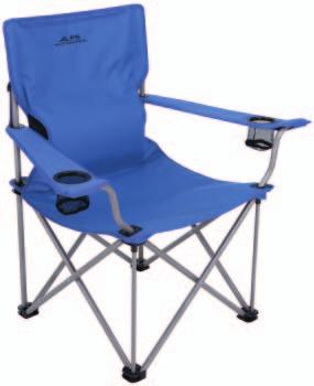 Adjust Lumbar Support + Air Pillow Can Double as a Camp Pillow for Sleeping + Steel Blue 600D Polyester Fabric + Sturdy Powder Coated Steel Frame + Compact Foldable Design + Includes