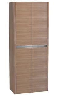 T4 Double tall unit Code: 54729 Dimensions WxDxH (cm): 64x35x160 Material: Thermoform Color: Hasiente brown Color and material options: Thermoform Lacquered White high