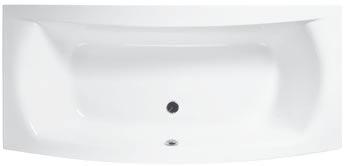 Nuova Rectangular/double ended bathtub Code: 5077 Size (cm): 190x90/81 Height (cm): 59 Depth (cm): 44 Weight