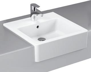 please refer to price list or vitra.com.tr. Nuovella washbasin, 50 cm Code: 4077 Weight (kg): 20.