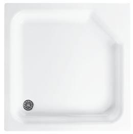 Eura Square shower tray Code: 5103 Size (cm): 80x80 Height (cm): 26,5 Depth (cm): 10,5