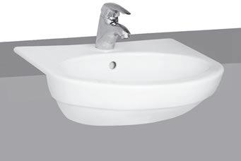 Form 500 Semi-recessed basin, 55 cm Code: 4295 Weight