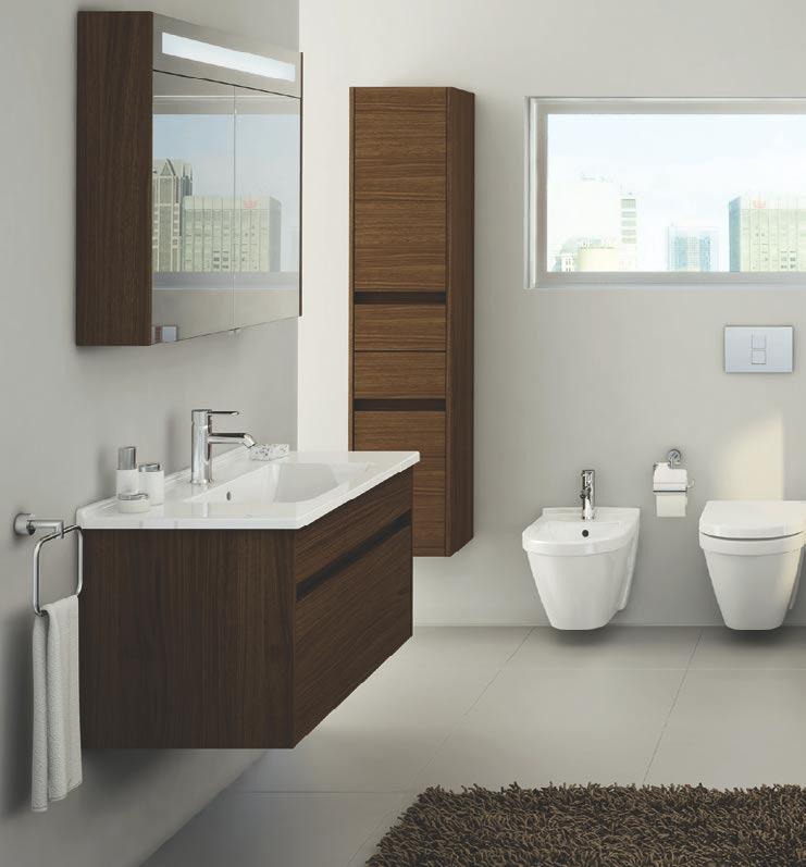 S50+ The S50+ bathroom furniture selections are contemporary and practical.