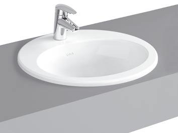 options, please refer to price list or vitra.com.tr. Countertop basin, 48 cm Code: 5467 Weight (kg): 7.