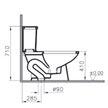 Arkitekt Corina close-coupled WC pan, syphonic Code: 5232 Weight (kg): 24.