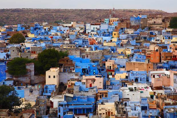 MAGNIFICENT: The blue city of Johpur, Rajasthan The train then travelled through the night to the deserted kingdom of Bikaner.