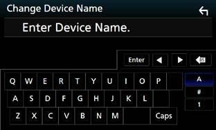 Promijenite ime uređaja 2 Dodirnite naziv uređaja kojeg želite odabrati. 1 Dodirnite [Device Name] (Ime uređaja) na zaslonu Bluetooth POSTAVKE.