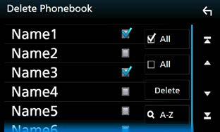 Upravljanje funkcijom Bluetooth Prijenos imenika Možete prenijeti imenik u Bluetooth pametni telefon putem PBAP. 1 Dodirnite [ ]. 2 Dodirnite [Edit].
